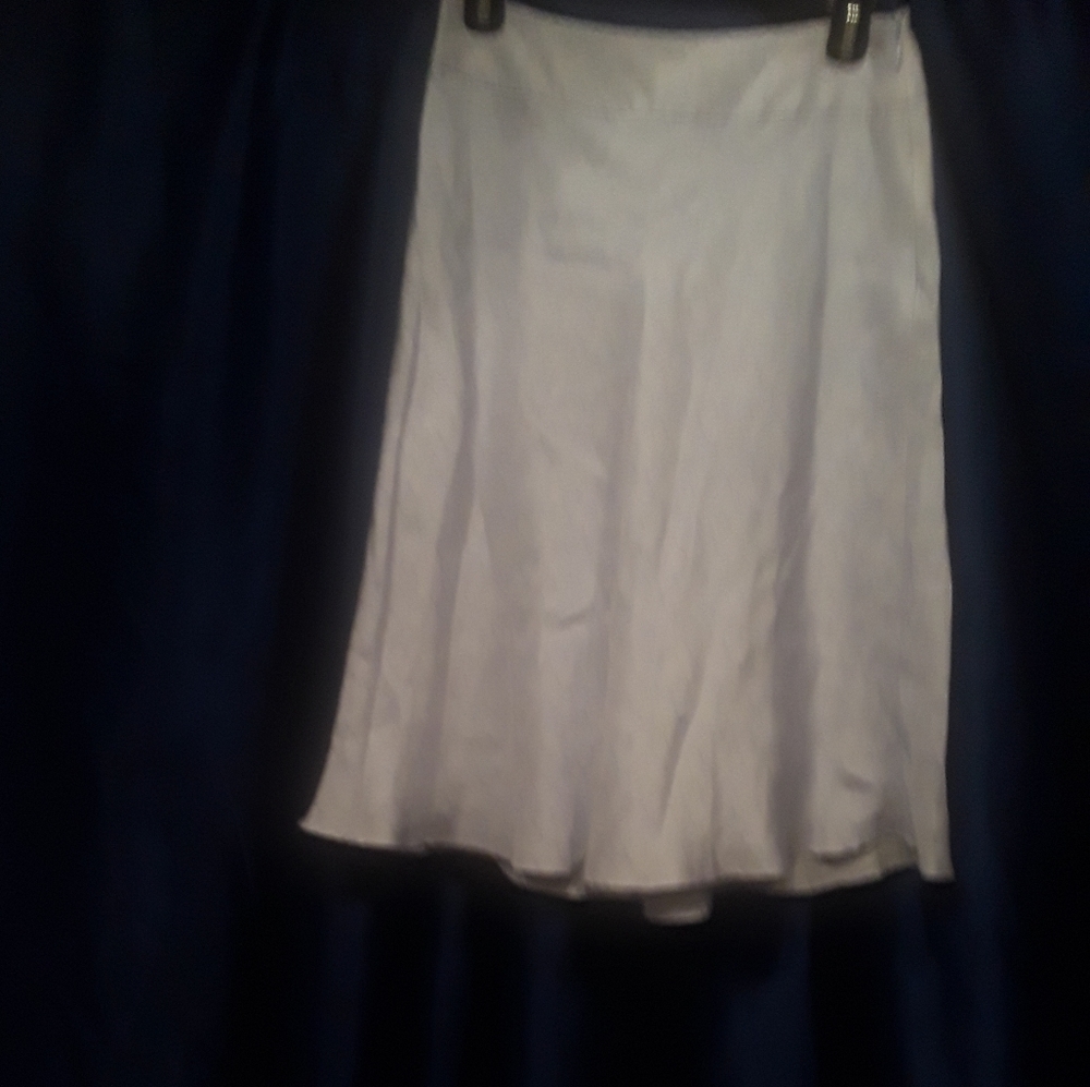 ANN TAYLOR Knee length  skirt. Lavender with white